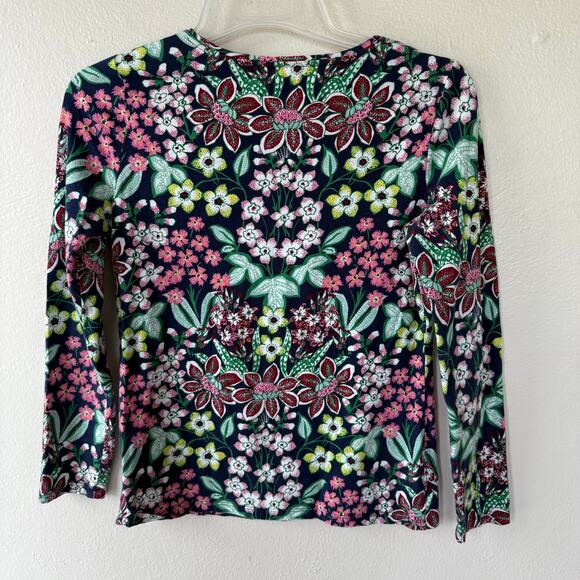 Talbots Tee Size S/P Blue floral - Picture 6 of 9